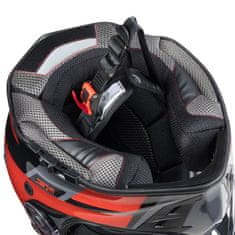 W-TEC Moto přilba V331 PR Graphic (Velikost: S (55-56), Barva: Red-Grey)