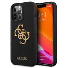 Guess GUHCP13LLS4GGBK hard silikonové pouzdro iPhone 13 / 13 Pro 6.1" black Silicone 4G Logo