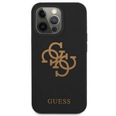 Guess GUHCP13LLS4GGBK hard silikonové pouzdro iPhone 13 / 13 Pro 6.1" black Silicone 4G Logo