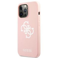 Guess GUHCP13LLS4GWPI hard silikonové pouzdro iPhone 13 / 13 Pro 6.1" pink Silicone 4G Logo