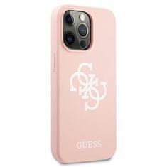 Guess GUHCP13LLS4GWPI hard silikonové pouzdro iPhone 13 / 13 Pro 6.1" pink Silicone 4G Logo