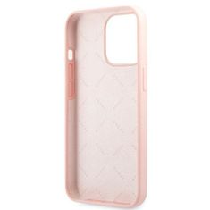 Guess GUHCP13LLS4GWPI hard silikonové pouzdro iPhone 13 / 13 Pro 6.1" pink Silicone 4G Logo