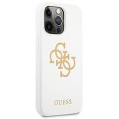 Guess GUHCP13LLS4GGWH hard silikonové pouzdro iPhone 13 / 13 Pro 6.1" white Silicone 4G Logo