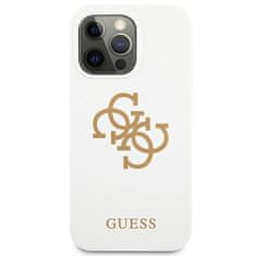 Guess GUHCP13LLS4GGWH hard silikonové pouzdro iPhone 13 / 13 Pro 6.1" white Silicone 4G Logo