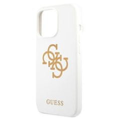 Guess GUHCP13LLS4GGWH hard silikonové pouzdro iPhone 13 / 13 Pro 6.1" white Silicone 4G Logo