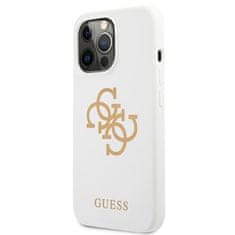 Guess GUHCP13LLS4GGWH hard silikonové pouzdro iPhone 13 / 13 Pro 6.1" white Silicone 4G Logo