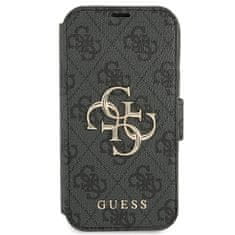 Guess GUBKP13L4GMGGR knížkové pouzdro iPhone 13 / 13 Pro 6.1" grey book 4G Big Metal Logo