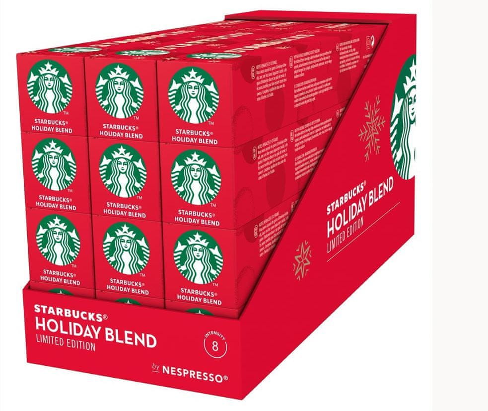 Starbucks Holiday Blend by NESPRESSO limitovaná edice, kávové kapsle, v balení 12x10 kapslí