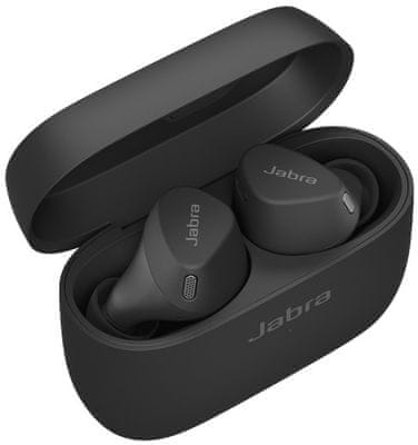  Minimalistične slušalke Bluetooth Jabra Elite 4, aktivno upravljanje na dotik, glasovni pomočnik, življenjska doba baterije 7 h, IP57 odpornost na brizganje vode, prah, znoj, glasovni nadzor, odličen zvok, dinamični gonilniki, polnilna škatla