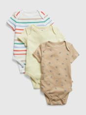 Gap Baby bavlněná body Brannan, 3ks 3-6M