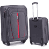 Cestovní kufr textilní R20 s rozšířením ,šedo červený ,velký,94L