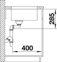 Blanco SUPRA 500-U dřez pod desku nerez kartáčovaný nerez 518 205 - Blanco