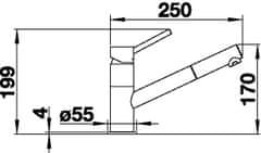 Blanco KANO-S baterie chrom 521 503 - Blanco