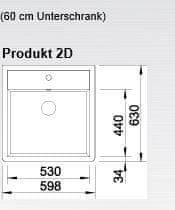 Blanco PANOR 60 dřez modulový nástavný zářivě bílá keramika 514 486 - Blanco