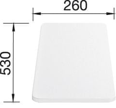 Blanco univerzální krájecí deska plastová 530x260x17 příslušenství šedý plast 217 611 - Blanco