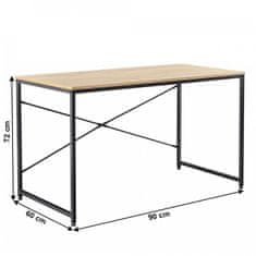 ATAN Psací stůl MELLORA 90x60 cm - dub / černá