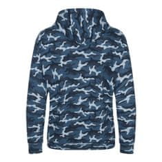 Maskáčová mikina CAMO HOODIE, modrá, XS