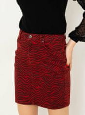 Camaïeu Červená sukně s tygřím vzorem CAMAIEU XL