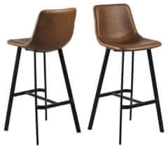 Design Scandinavia Barová židle Oregon (SET 2 ks), černá