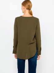 Camaïeu Khaki halenka s prodlouženou zadní částí CAMAIEU XS