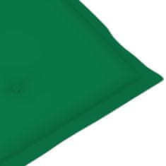 Vidaxl Polstry na zahradní židle 4 ks zelené 100 x 50 x 4 cm