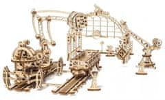 UGEARS 3D puzzle Železniční jeřáb - manipulátor 354 dílků