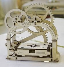 UGEARS 3D dřevěné puzzle Mechanická krabička 61 dílků