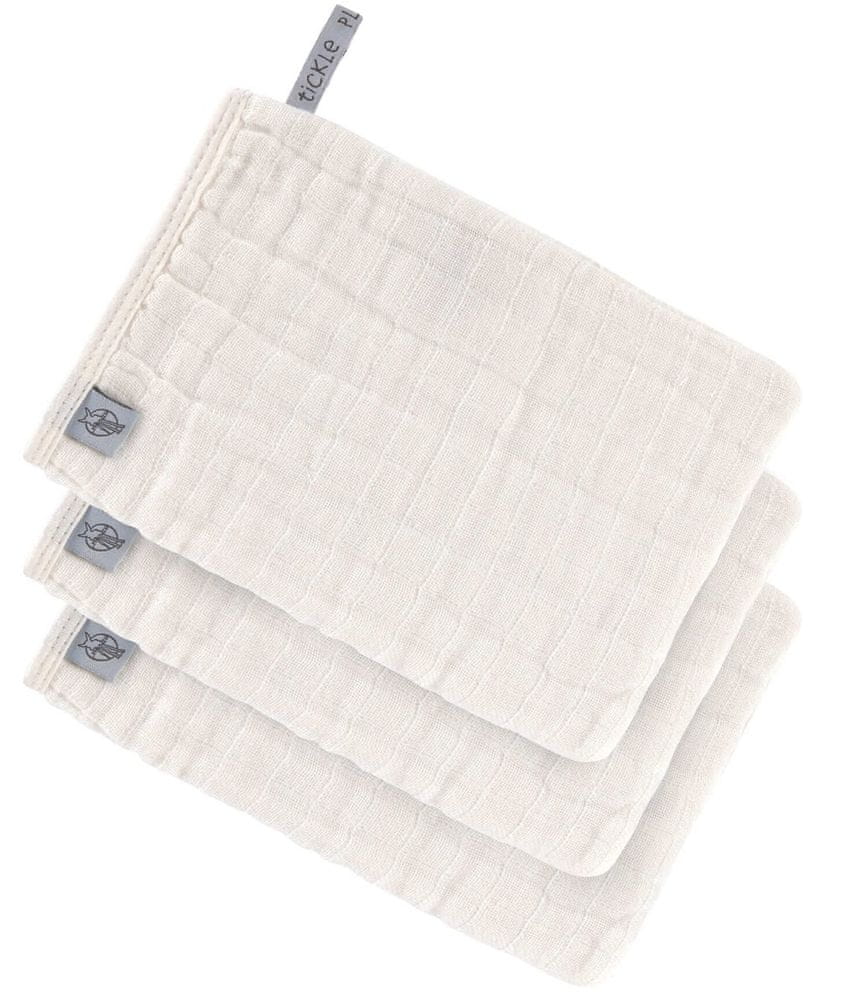 Lässig Muslin Wash Glove Set 3 pcs milky