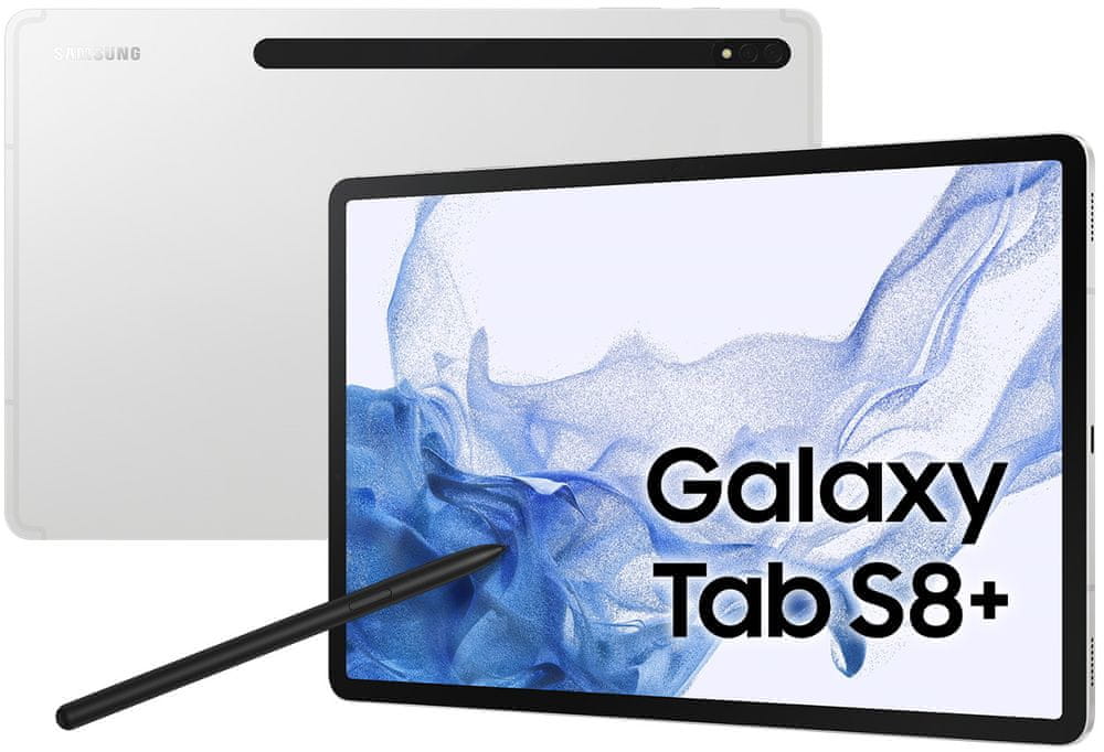 Samsung Galaxy Tab S8+, 8GB/128GB, 5G, Silver (SM-X806BZSAEUE)