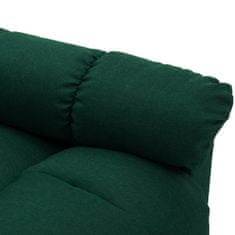 Vidaxl Elektrické masážní polohovací křeslo tmavě zelené textil