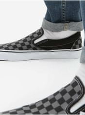 Vans Šedo-černé pánské kostkované slip on tenisky VANS Classic 44