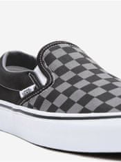 Vans Šedo-černé pánské kostkované slip on tenisky VANS Classic 44