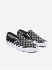 Vans Šedo-černé pánské kostkované slip on tenisky VANS Classic 44