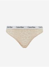 Calvin Klein Béžové krajkové kalhotky Calvin Klein Underwear M