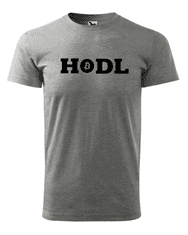 Fenomeno Pánské tričko HODL - šedé Velikost: 2XL