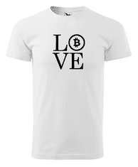Fenomeno Pánské tričko Love crypto - bílé Velikost: 4XL