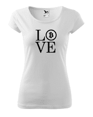 Fenomeno Dámské tričko Love crypto - bílé Velikost: XL