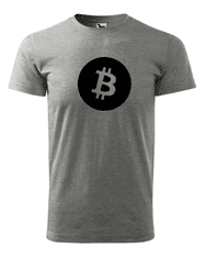 Fenomeno Pánské tričko Bitcoin - šedé Velikost: 3XL
