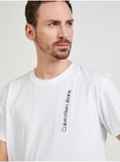 Bílé pánské vzorované tričko Calvin Klein Jeans L