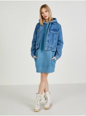 Pepe Jeans Modré mikinové šaty s kapucí Pepe Jeans Dana XS