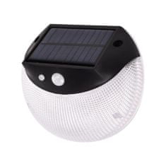 HJ Solární nástěnné LED světlo s čidlem pohybu kulaté, 24 LED