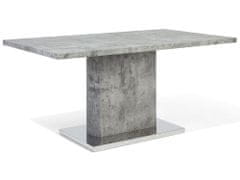 Beliani Dřevěný jídelní stůl s betonovým vzhledem PASADENA
