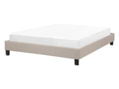 Beliani Béžová čalouněná postel 140x200 cm ROANNE