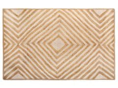 Beliani Bavlněný koberec 140 x 200 cm béžový PIRLI