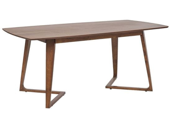 Beliani Jídelní stůl 180 x 90 cm tmavé dřevo HUXTER