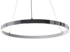 Beliani Závěsná LED lampa kovová ø 40 cm stříbrná JORDAN