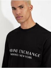 Armani Exchange Černá pánská mikina s nápisem Armani Exchange L