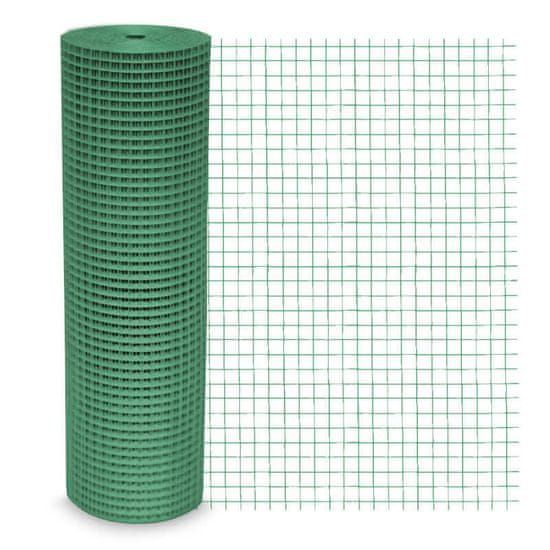 CZECHOBAL, s.r.o. Chovatelské pletivo PVC zelená šíře oka 13mm, síla 0,9mm, výška 0,5m, délka 5m