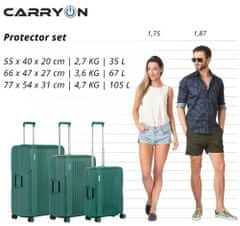 CARRY ON Sada kufrů Protector Green 3-set