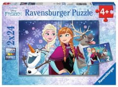 Ravensburger Puzzle Ledové království: Světla severu 2x24 dílků